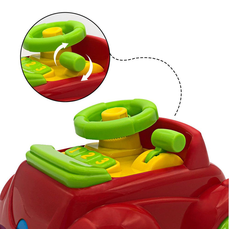 Carrinho Baby Driver com Pecinhas que fazem Barulho Colorido - Presente Park