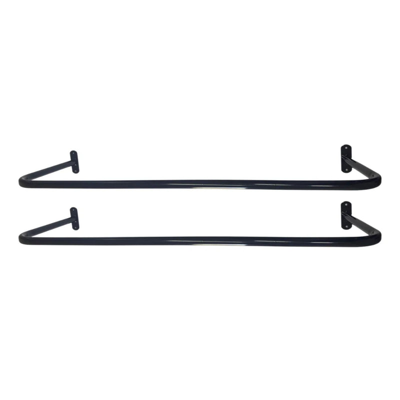 Kit 2 Arara Cabideiro de Parede 1 Metro Reto Ferro Expositor de Roupas para Loja Closet