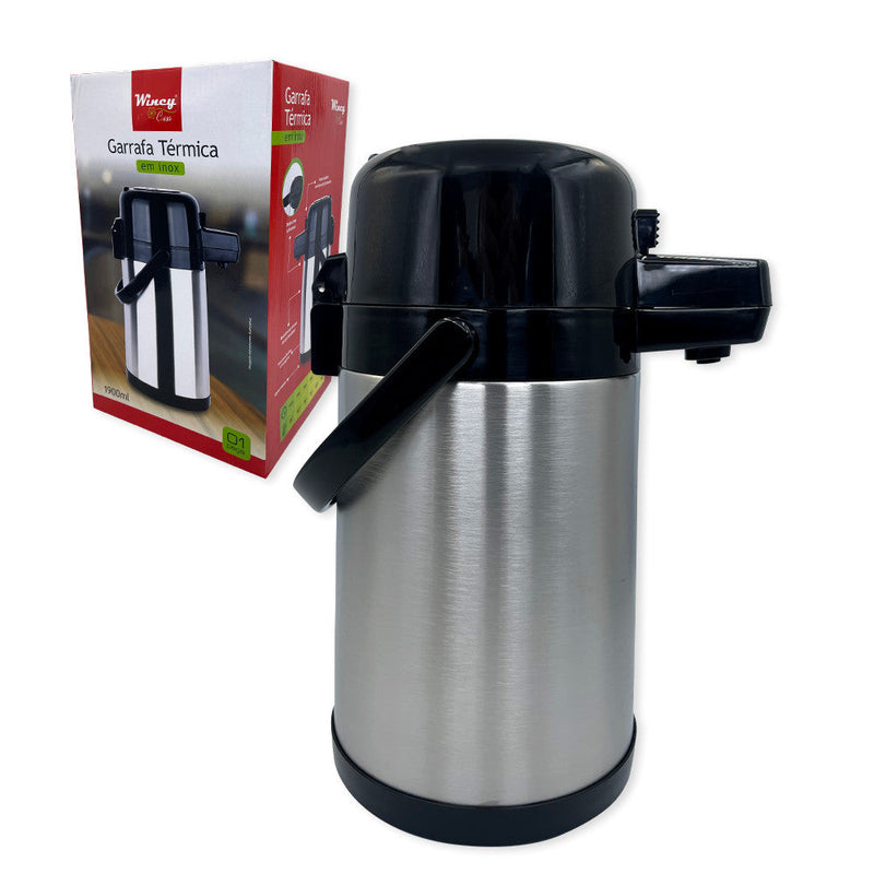 Garrafa Térmica Inox Para Café Chá 1900ml - Presente Park