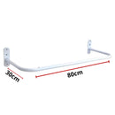 Kit 2 Arara Cabideiro de Parede 80cm Reto Cromado Expositor de Roupas para Loja Closet