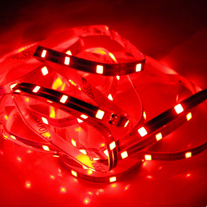 Fita Led 3528 Luz Fixa Adesiva 2M 120L sem Silicone a Pilha