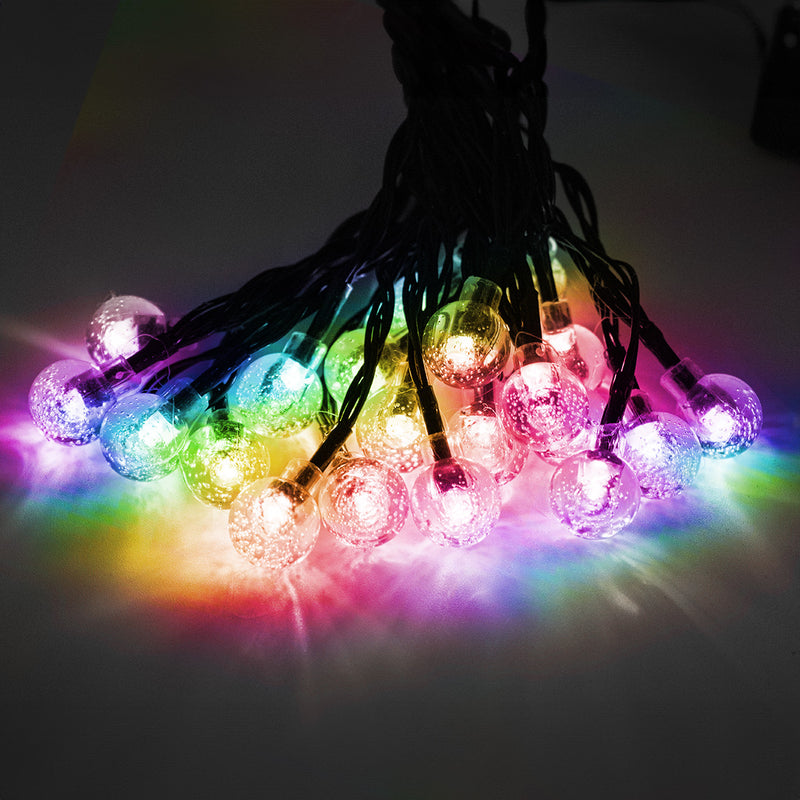 Cordão de Lâmpadas Led Pisca Pisca 5M 20L Carregamento Solar Natal Ano Novo