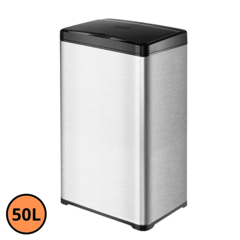Lixeira Automática Retangular 50 Litros com Sensor em Aço Inox - Presente Park