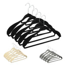 Kit 5 Cabide de Veludo Adulto com Ombreira Fixa para Camisa Terno Blazer Vestido Saia