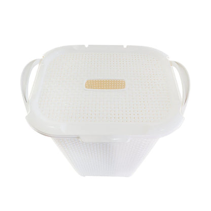 Cesto Rattan Tampa Basculada Branco