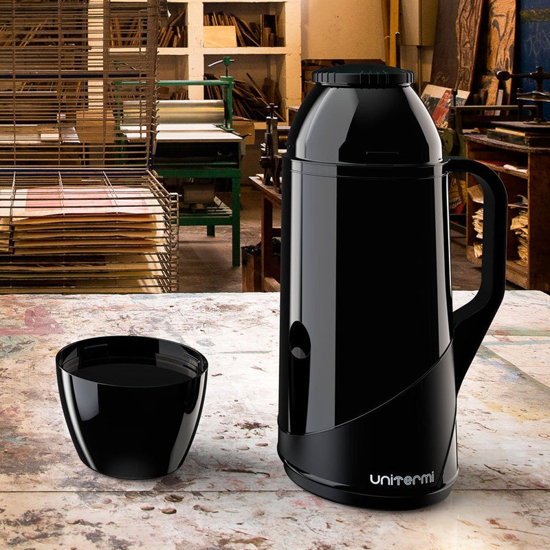 Garrafa Térmica Café Roma 1 Litro Unitermi - Preta - Presente Park