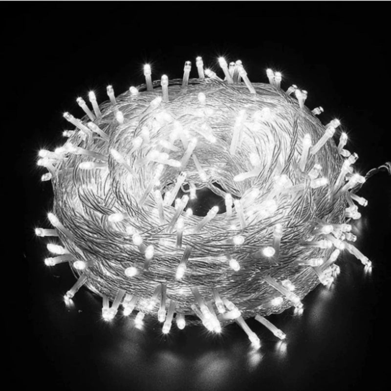 Cordão Pisca Pisca Led 50 Lampadas 5M Pequena Gota 110V 8 Modos Iluminação Luz Natal