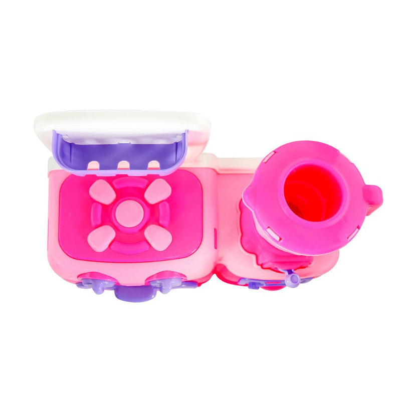 Mini Cozinha Rosa com Fogão, Forno, Liquidificador, Espátula e Outros Acessórios - Presente Park