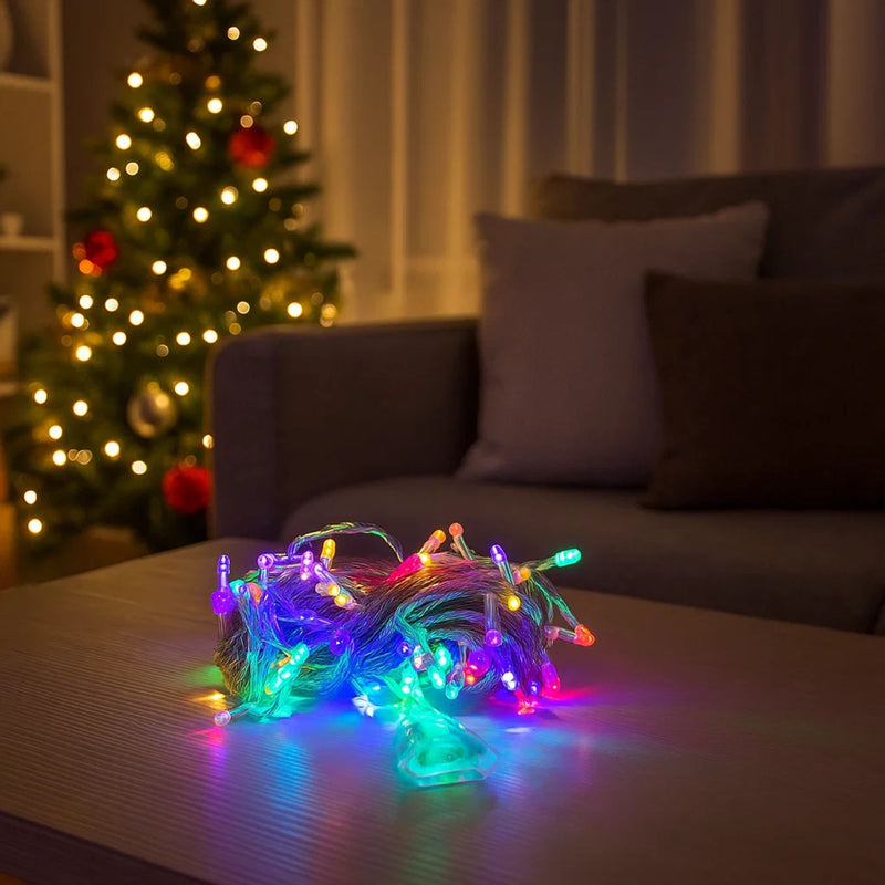 Cordão Pisca Pisca Led Extensível 10M 100 Lampadas 110V 8 Modos Iluminação Natal Casamentos