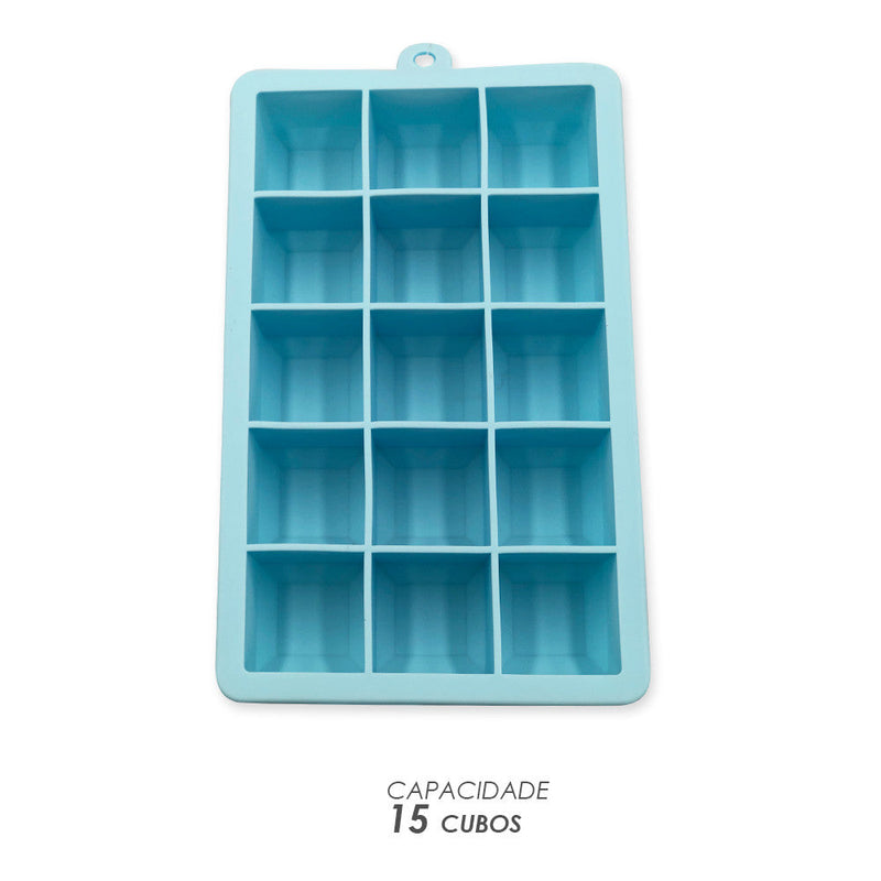 Forma de Gelo Retangular de Silicone para 15 cubos 30ml - Presente Park