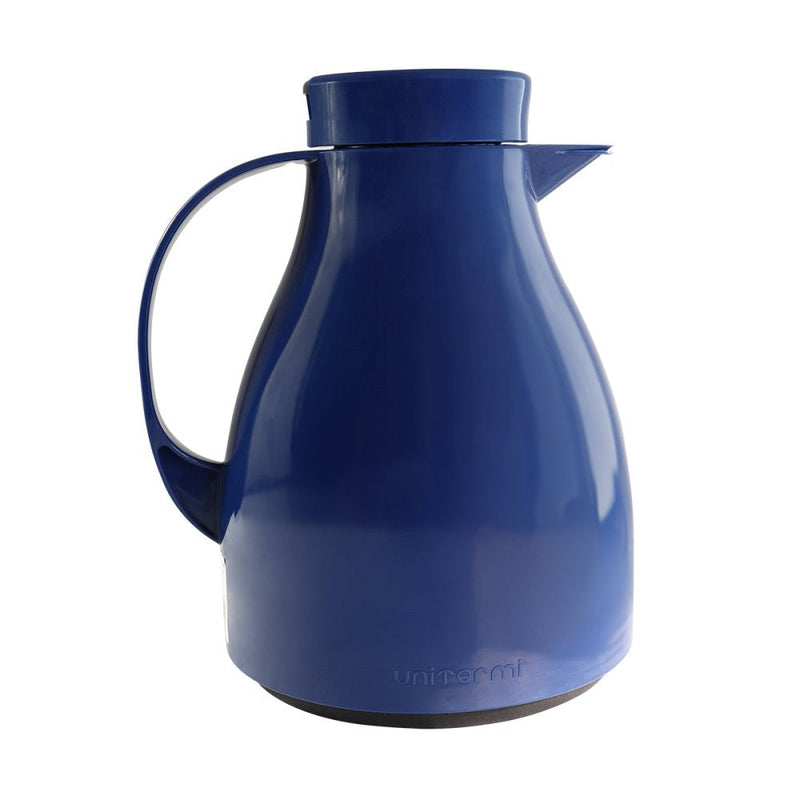 Garrafa Térmica Bule C/ Gatilho 1,0 Litro Café - Azul - Presente Park