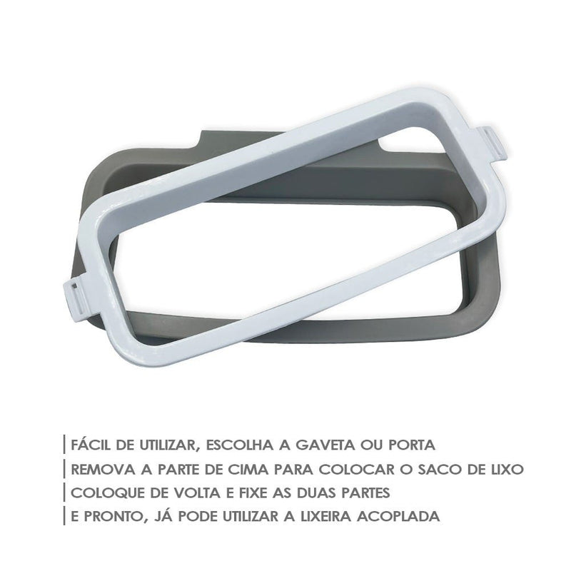 Lixeira Acoplável Para Cozinha Suporte Fácil De Saco De Lixo - Presente Park