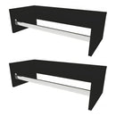 Kit 2 Cabideiro Arara de Parede para Roupas 60cm Madeira MDF Guarda Roupa Closet Loja