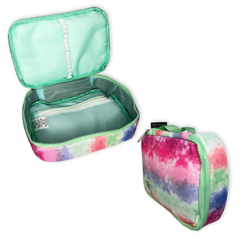 Estojo Escolar Quadrado Grande Feminino Tie Dye Verde - Presente Park