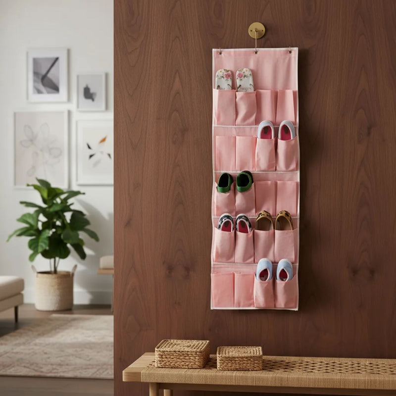 Sapateira Suspensa Infantil para Porta Organizador de Sapatos Vertical com 20 Bolsos 10 Pares