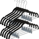 Kit 30 Cabide de Veludo Slim com Presilha de Metal Preto Cinza Bege Antiaderente Reforçado Elegante