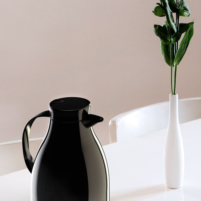 Garrafa Térmica Bule C/ Gatilho 1,0 Litro Café - Preto - Presente Park