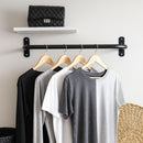 Arara Cabideiro de Parede 80cm Reto Cromado Expositor de Roupas para Loja Closet