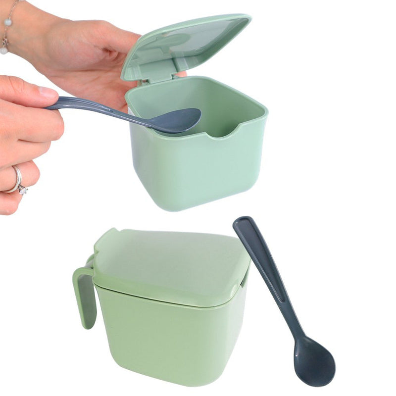 Kit Garrafa Termica Café Prático com Açucareiro com Colher e Suporte para Filtro - Verde - Presente Park