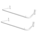 Kit 2 Arara Cabideiro de Parede 1 Metro Reto Ferro Expositor de Roupas para Loja Closet