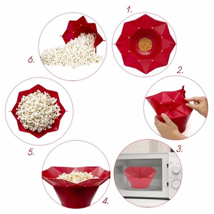 Balde Pipoca Pipoqueira Silicone Para Micro-ondas Sem Óleo - Presente Park