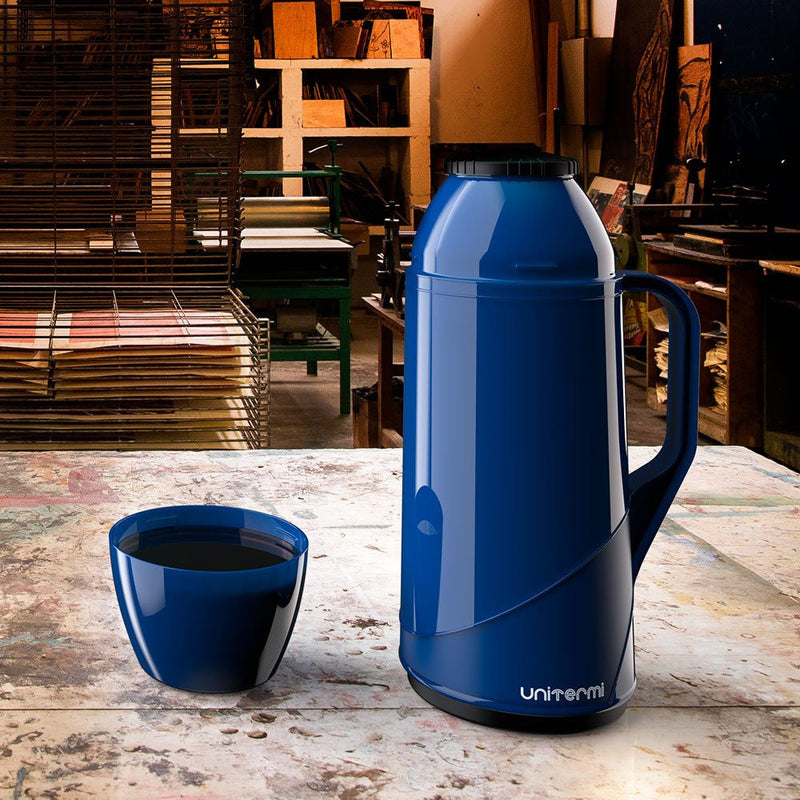 Garrafa Térmica Café Roma 1 Litro Unitermi - Azul - Presente Park
