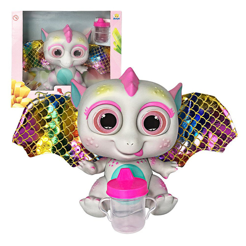 Bebê Dragão Flying Baby Com Asas - Branco - Presente Park