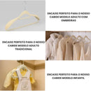 Kit 50 Presilhas de Veludo e Plástico para Cabides - Fixação Segura e Removível