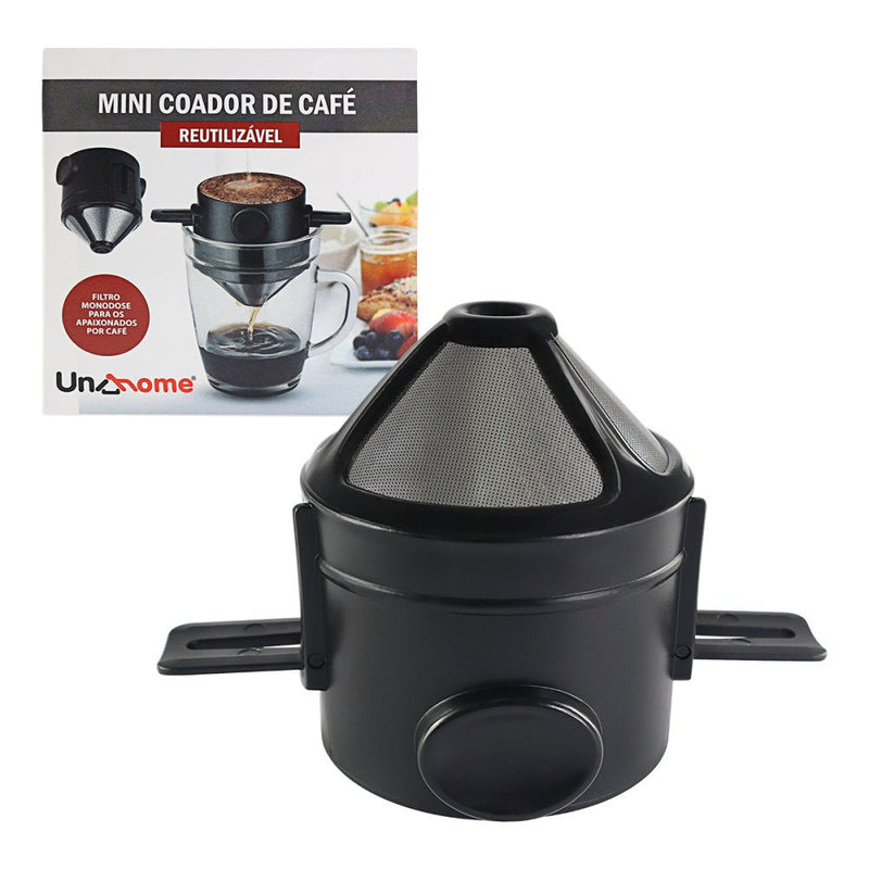 Mini Coador de Café Reutilizável com Abas Laterais - Presente Park