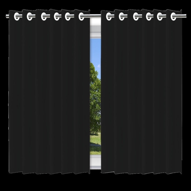 Cortina Blackout Preto com ilhos - 280x280cm - Presente Park