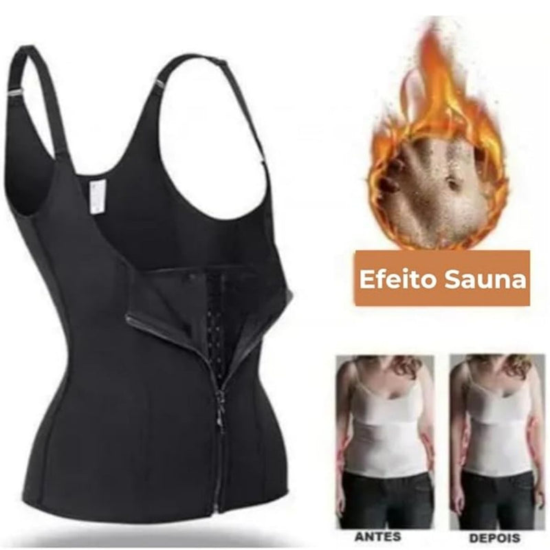 Cinta Modeladora Com Ziper Feminina Abdominal De Dupla Compressão Modelador Corporal