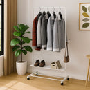 Cabideiro Arara de Roupa Aço Sapateira com Rodinhas para Quarto Closet Vitrine Loja