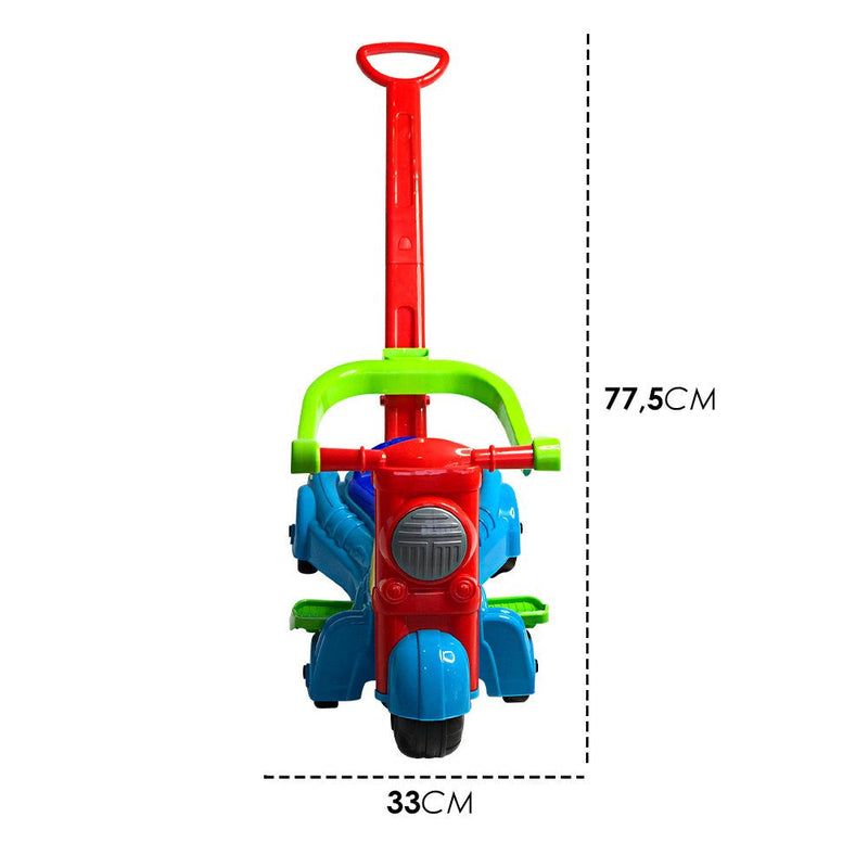 Brinquedo Moto Andador Baby Infantil Com Haste - Presente Park
