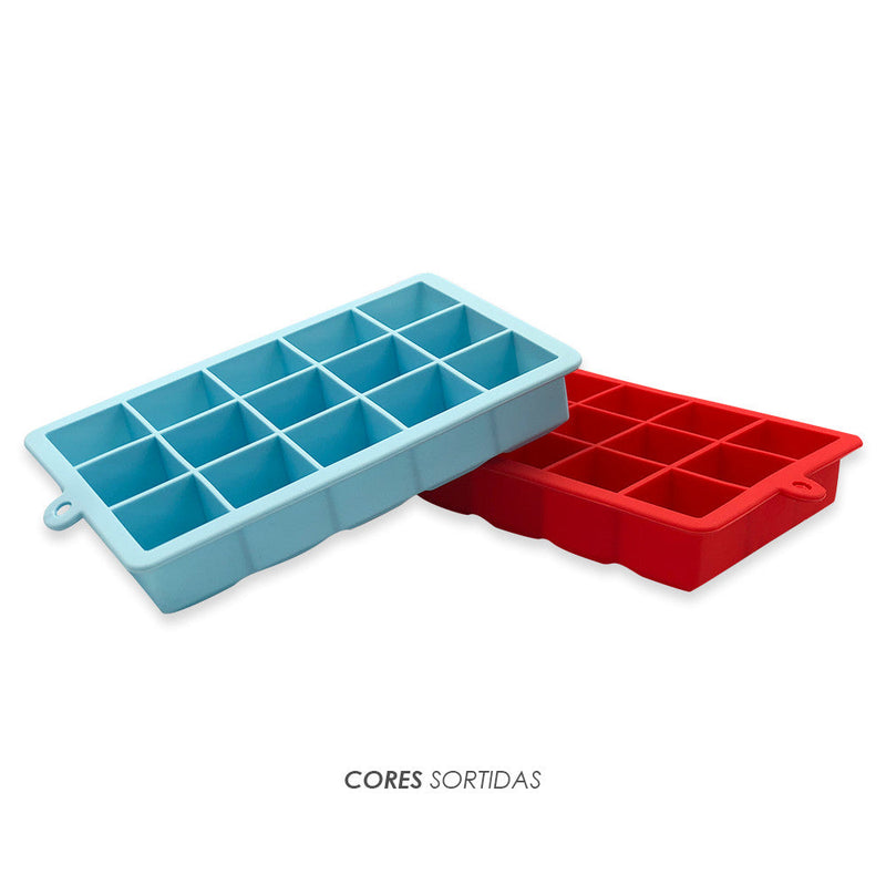 Forma de Gelo Retangular de Silicone para 15 cubos 30ml - Presente Park