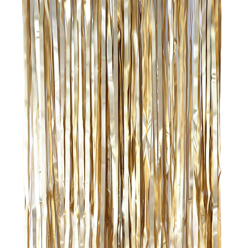 Cortina Metalizada Fitas Para Decoração Dourada - Presente Park