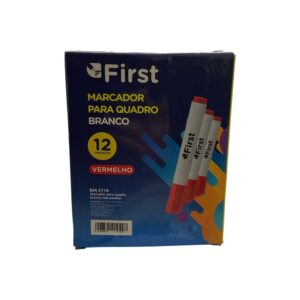 Marcador para Quadro Branco 10 Unidades Vermelho Caneta Pincel Anatômico