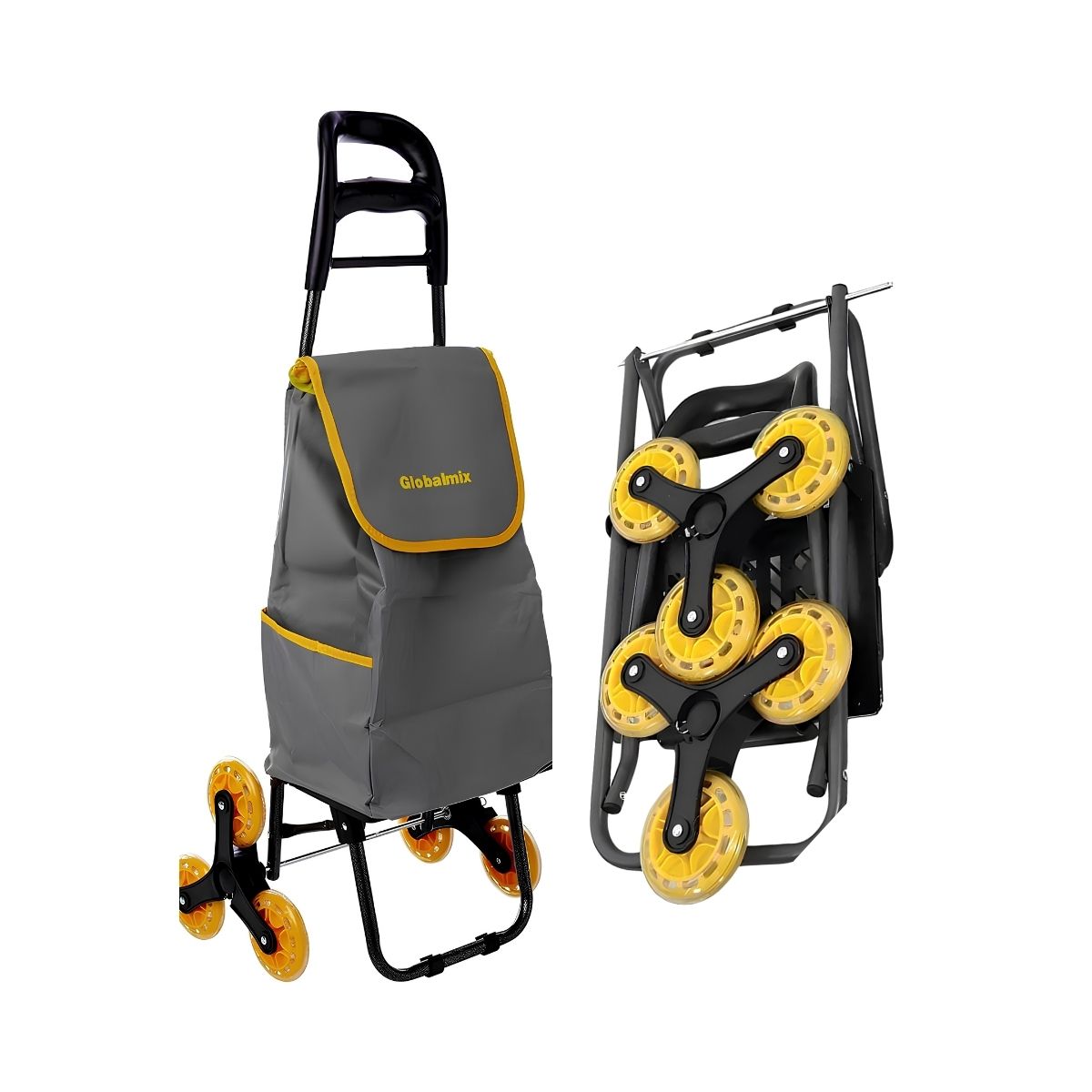 Carrinho de Carga 3 Rodas 40Kg Sobe Escadas - Imagem 3