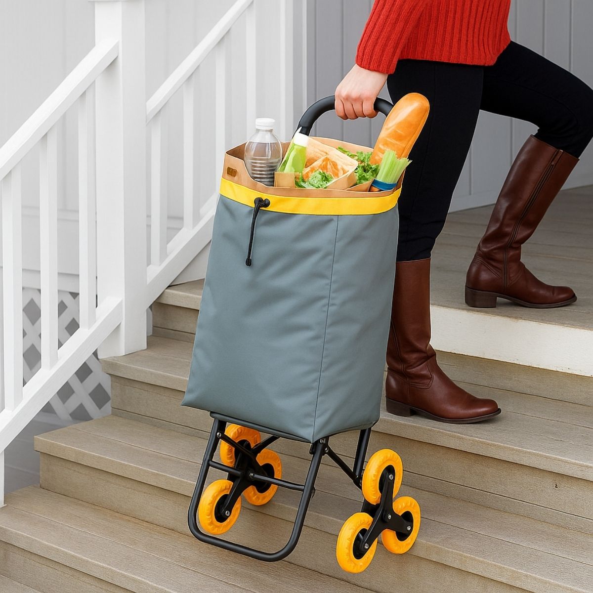 Carrinho de Carga 3 Rodas 40Kg Sobe Escadas - Imagem 5