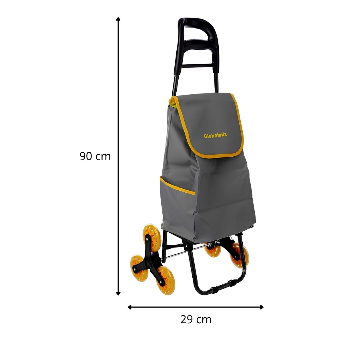 Carrinho de Carga 3 Rodas 40Kg Sobe Escadas - Imagem 7