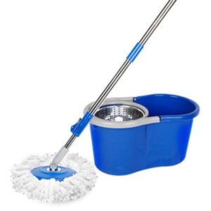 Mop Giratório com Balde 8 Litros e Refil de Microfibra - Rodo Esfregão para Limpeza - Sortido