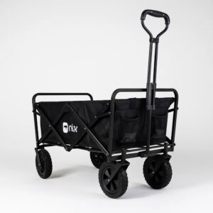 Carrinho Dobrável de Aço 80kg Resistente Portátil Fácil de Guardar para Praia, Mercado e Acampamento