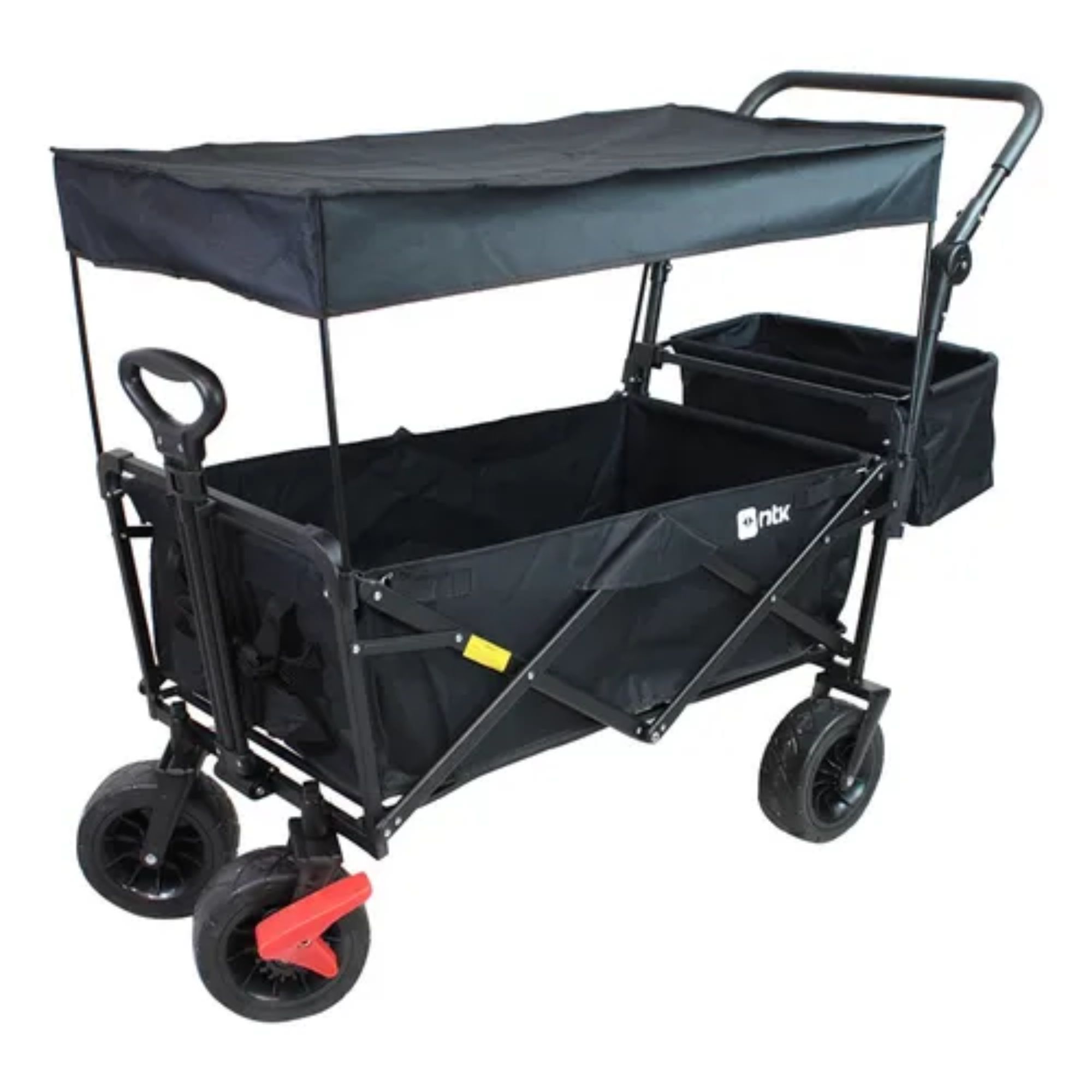 Carrinho Dobrável Reforçado 80kg Portátil Feira Mercado Praia Fácil de Guardar - Imagem 2