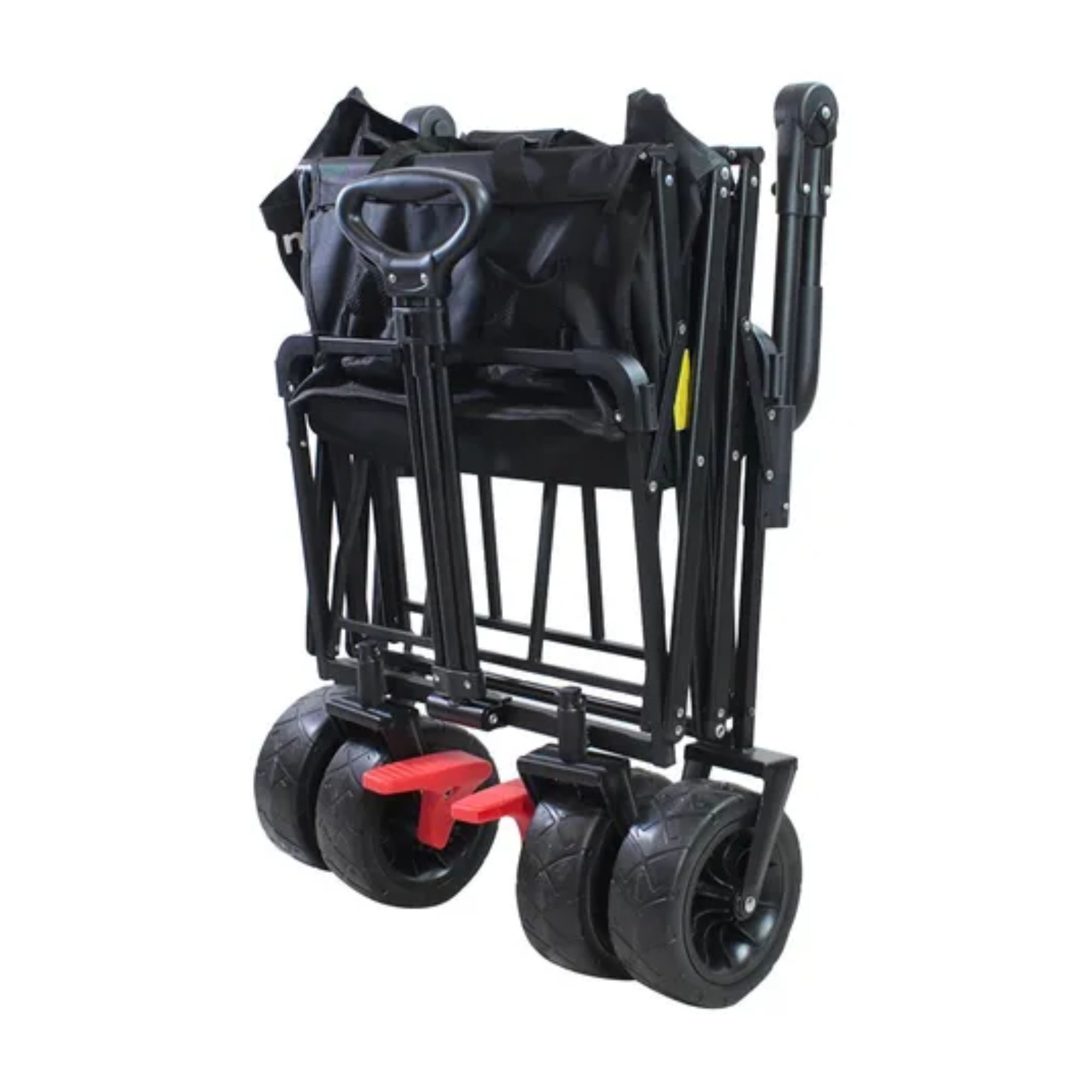 Carrinho Dobrável Reforçado 80kg Portátil Feira Mercado Praia Fácil de Guardar - Imagem 4