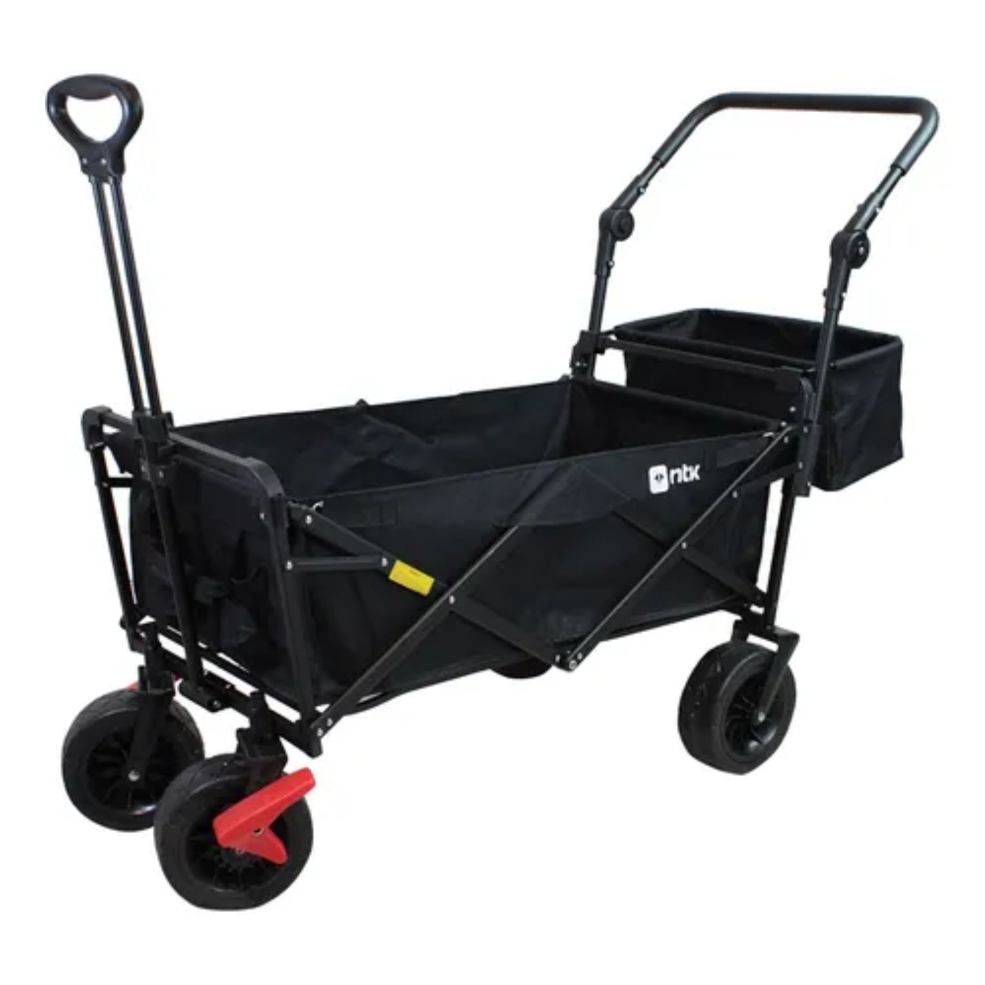 Carrinho Dobrável Reforçado 80kg Portátil Feira Mercado Praia Fácil de Guardar - Imagem 7