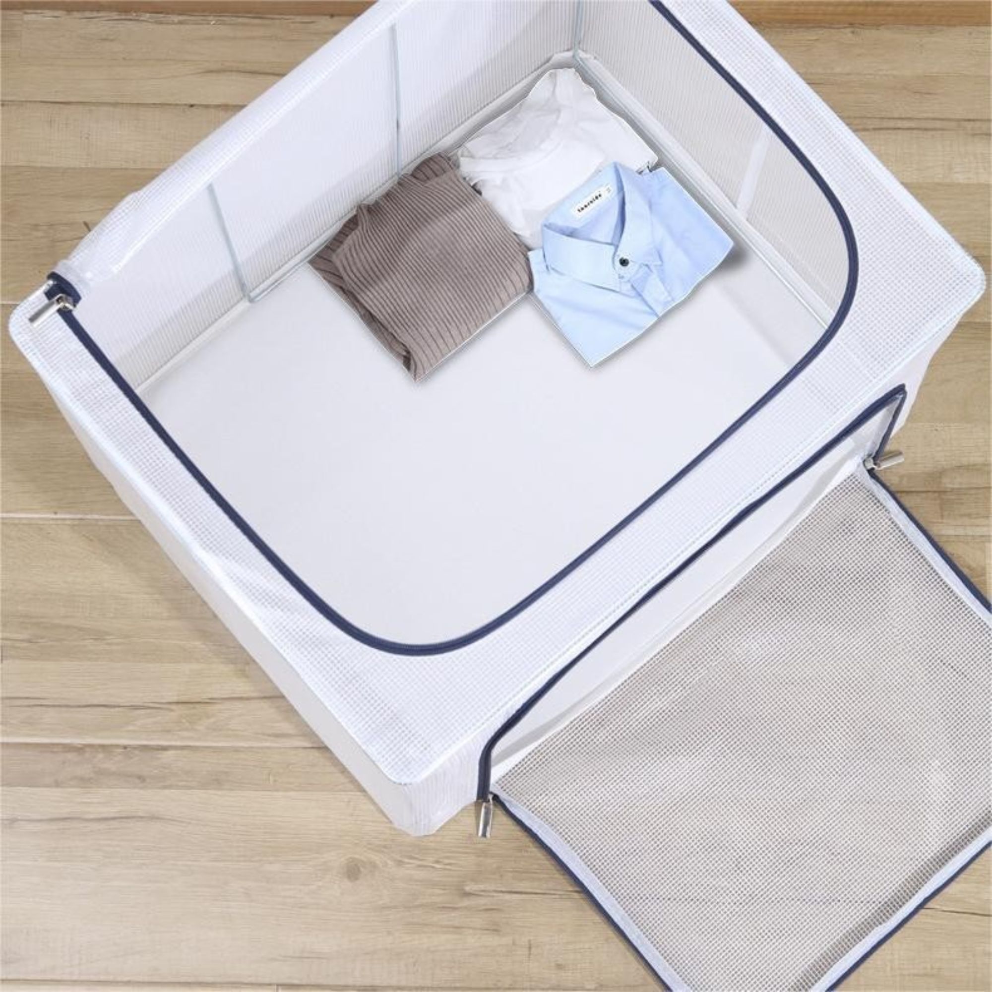 Kit 2 Organizador Multiuso Caixa Organizadora de Guarda Roupa com Zíper Antimofo (59x41x39cm) - Imagem 8