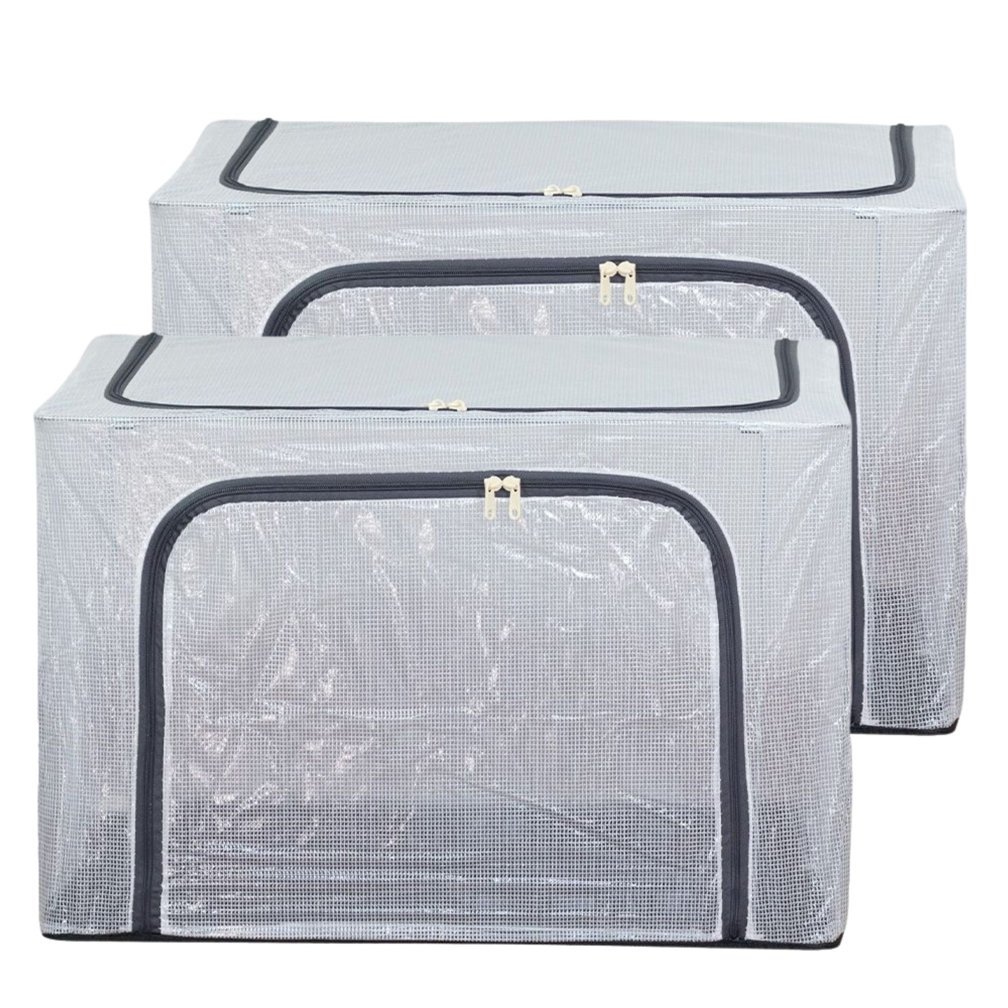 Kit 2 Organizador Multiuso Caixa Organizadora de Guarda Roupa com Zíper Antimofo (59x41x39cm)