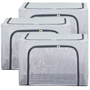 Kit 3 Organizador Multiuso Caixa Organizadora de Guarda Roupa com Zíper Antimofo (39x29x19cm)