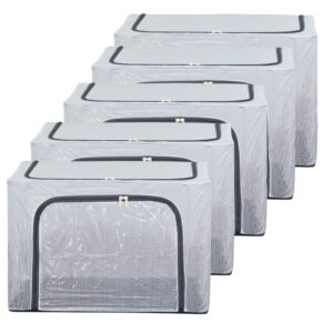 Kit 5 Organizador Multiuso Caixa Organizadora de Guarda Roupa com Zíper Antimofo (39x29x19cm)