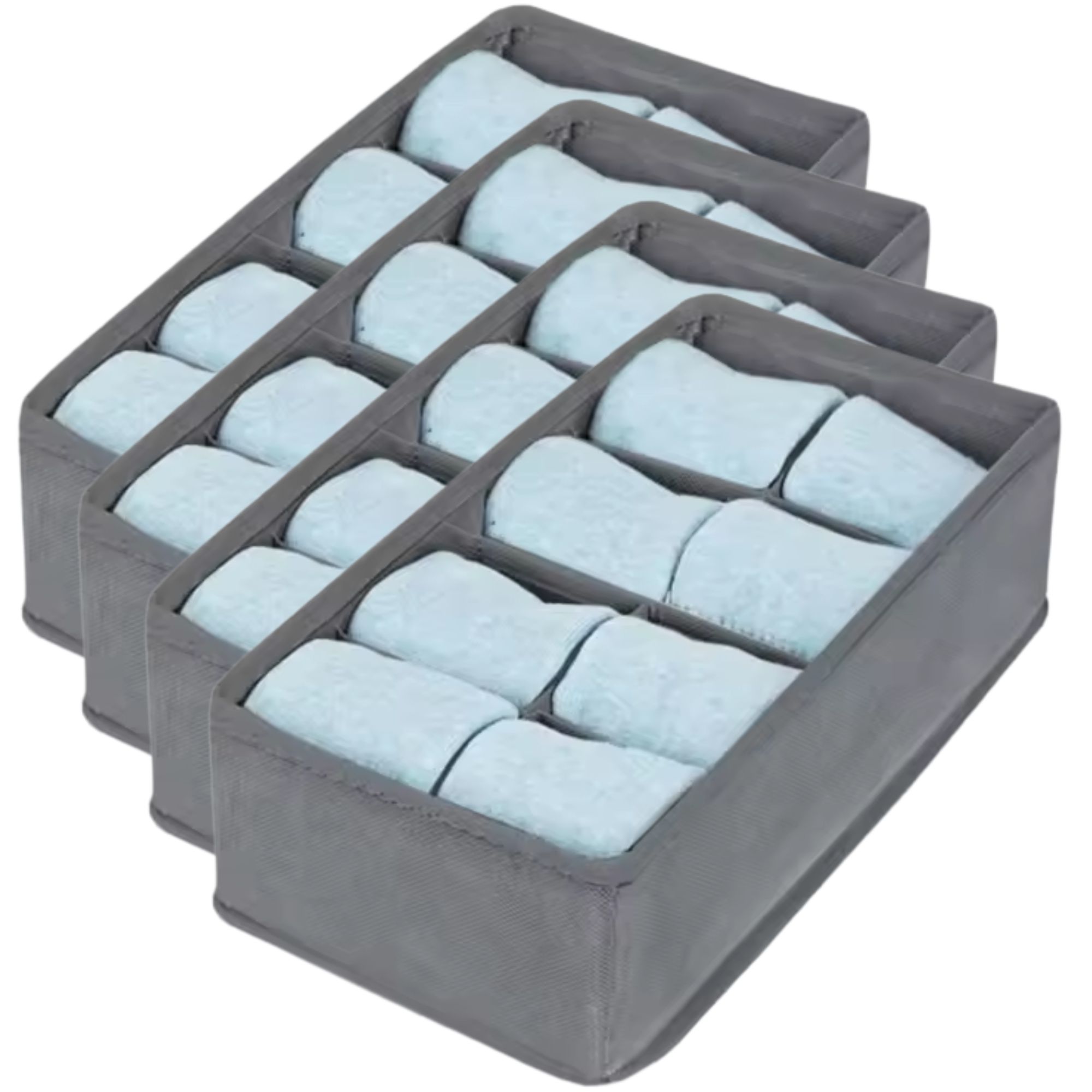 Kit 4 Colmeia Organizadora de Gaveta com 8 Divisórias Nicho Roupas Intimas Closet Guarda-Roupa Mala