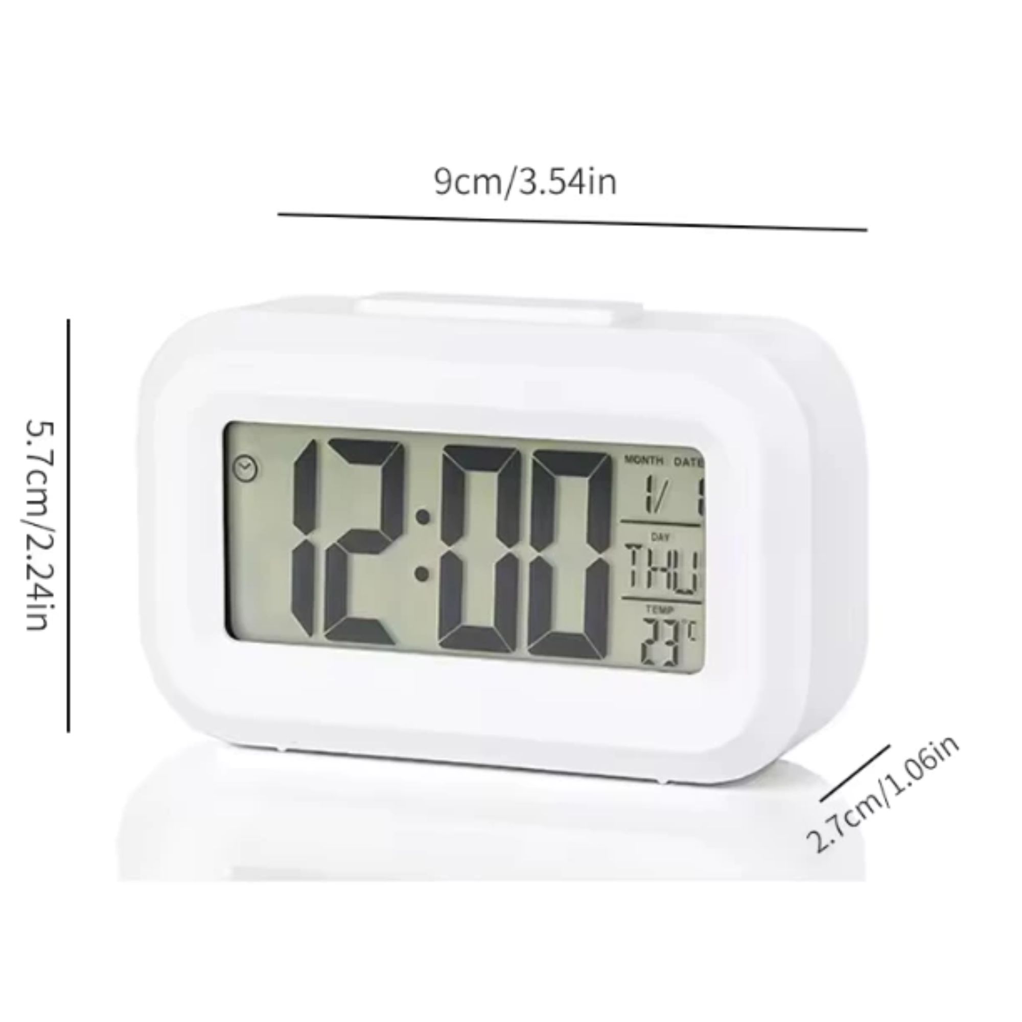 Relógio de Mesa Cabeceira Portátil Digital Despertador Led LCD Brilha no Escuro - Imagem 4